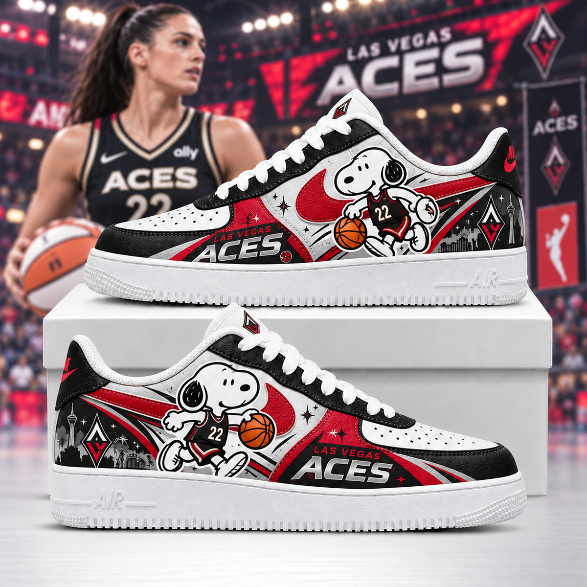 Beagle Dog - Women’s Basketball Fan Sneakers | All 15 WNBA Teams Available -Ver2