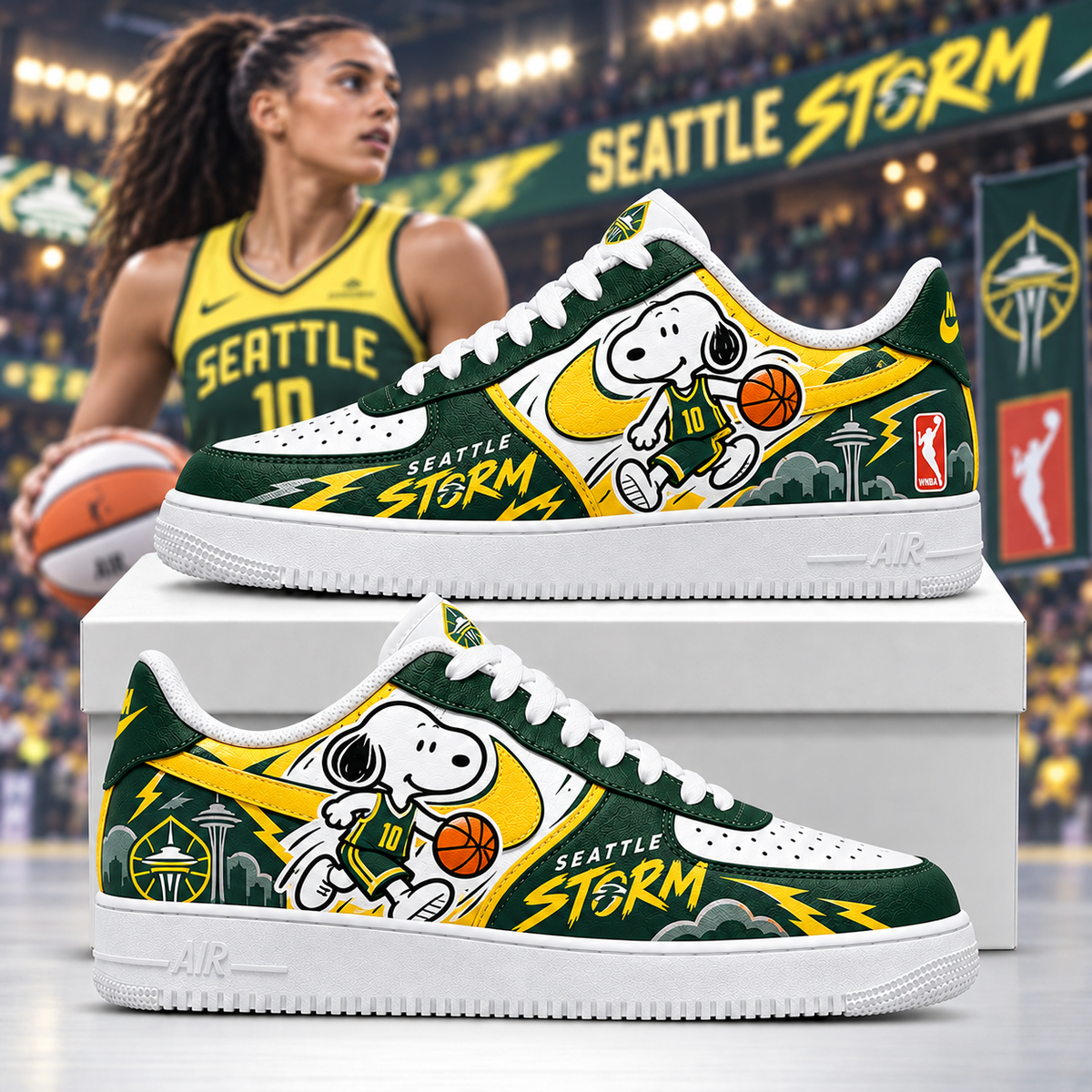 Beagle Dog - Women’s Basketball Fan Sneakers | All 15 WNBA Teams Available -Ver2