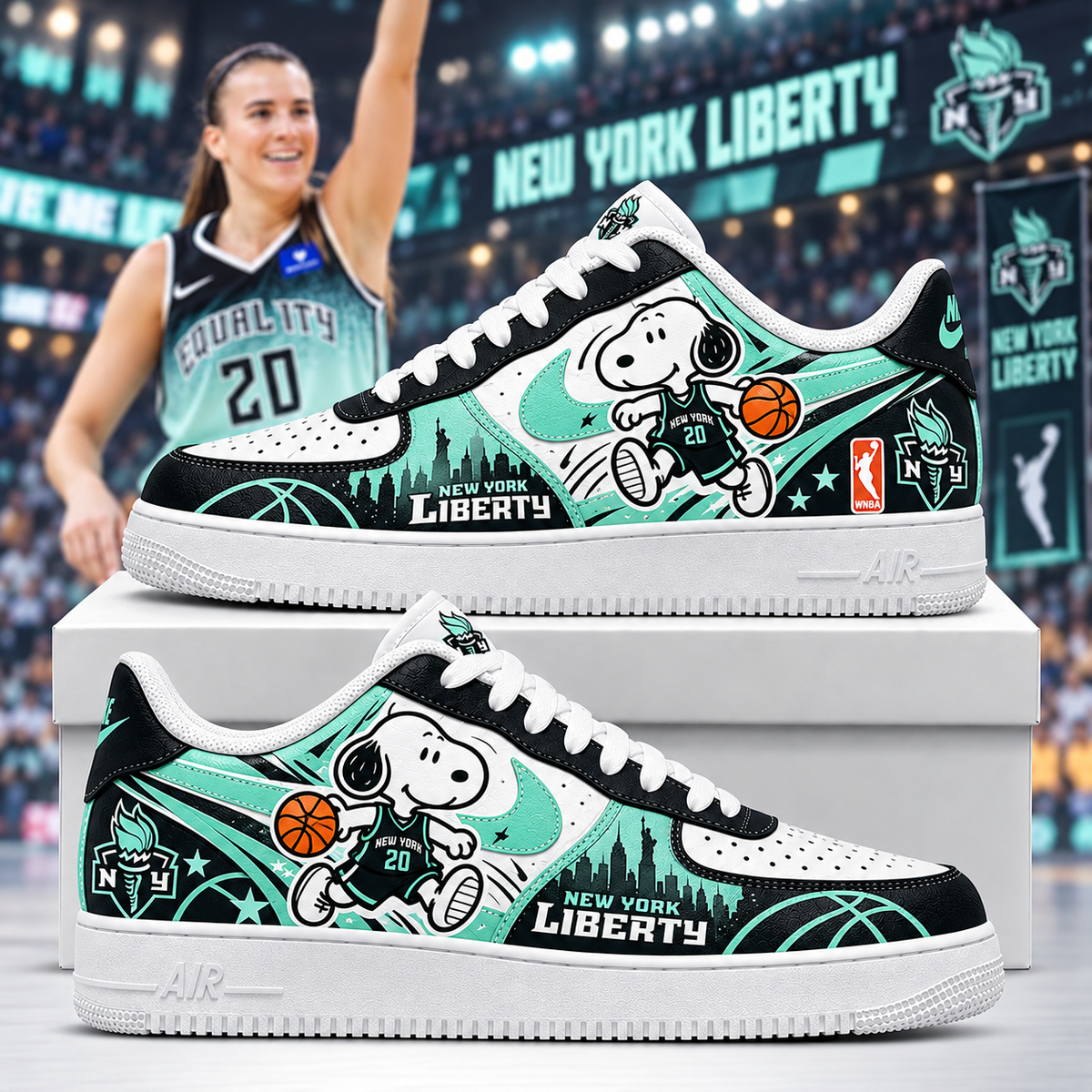 Beagle Dog - Women’s Basketball Fan Sneakers | All 15 WNBA Teams Available -Ver2