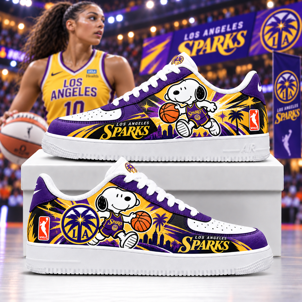 Beagle Dog - Women’s Basketball Fan Sneakers | All 15 WNBA Teams Available -Ver2