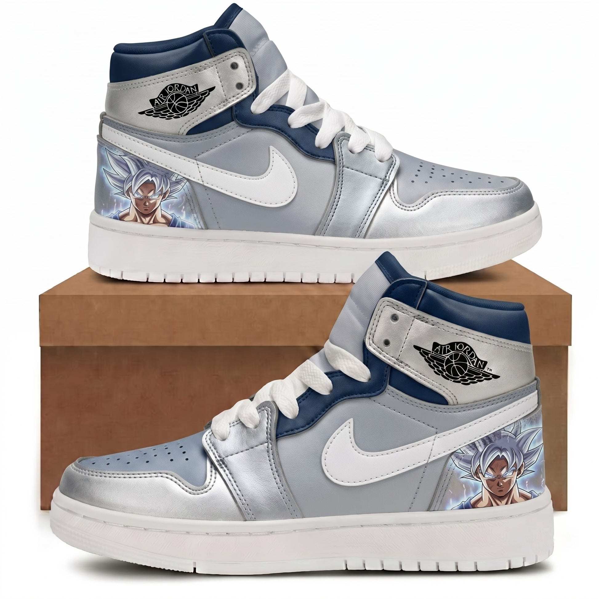 Gokuu Transformation High Top Sneakers — Anime Saiyann Inspired Shoes — 4 Color Power Form Dragon Ba - Custom Fan Apparel Image 4