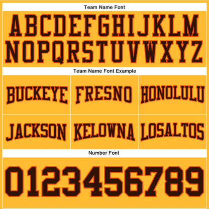 Custom Stitched Gold Brown-Orange Football Pullover Sweatshirt Hoodie