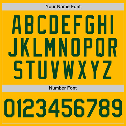 Custom Gold Green Authentic Throwback Basketball Jersey