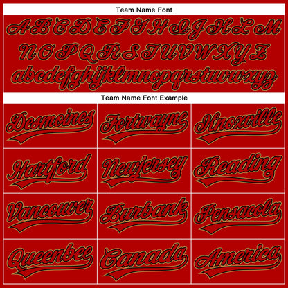 Custom Red Red Black-Old Gold Performance Vapor Golf Polo Shirt