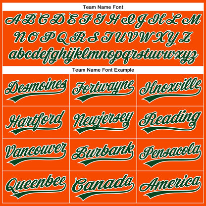 Custom Orange Green-White Performance Vapor Golf Polo Shirt