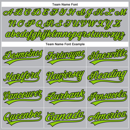 Custom Gray Neon Green-Black Performance Vapor Golf Polo Shirt