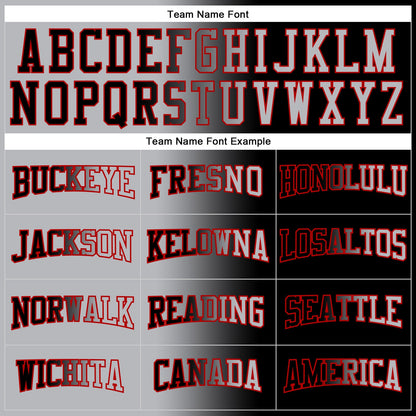 Custom Stitched Black Gray-Red Gradient Fashion Sports Pullover Sweatshirt Hoodie