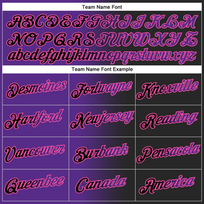 Custom Stitched Black Purple-Pink Gradient Fashion Sports Pullover Sweatshirt Hoodie
