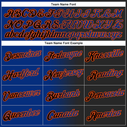 Custom Stitched Black Royal-Orange Gradient Fashion Sports Pullover Sweatshirt Hoodie