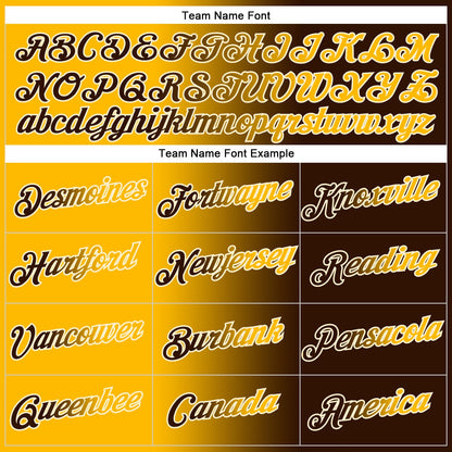 Custom Stitched Brown Gold-Cream Gradient Fashion Sports Pullover Sweatshirt Hoodie
