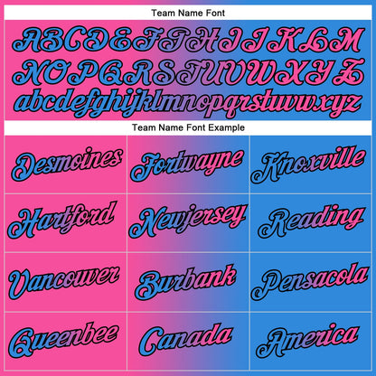 Custom Stitched Powder Blue Pink-Black Gradient Fashion Sports Pullover Sweatshirt Hoodie