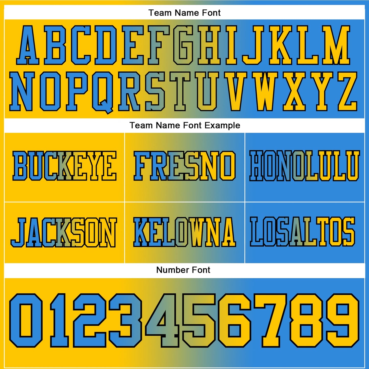 Custom Powder Blue Yellow-Black Authentic Gradient Fashion Football Jersey