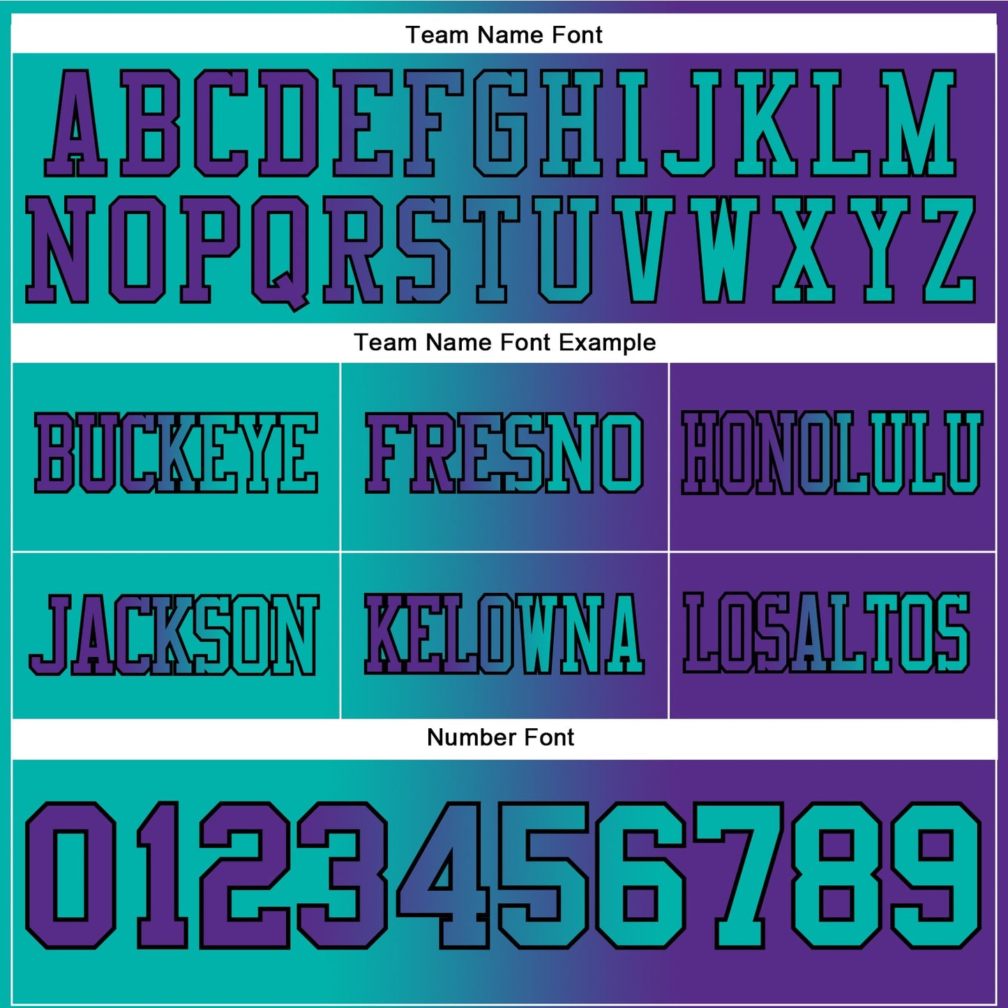 Custom Purple Aqua-Black Authentic Gradient Fashion Football Jersey