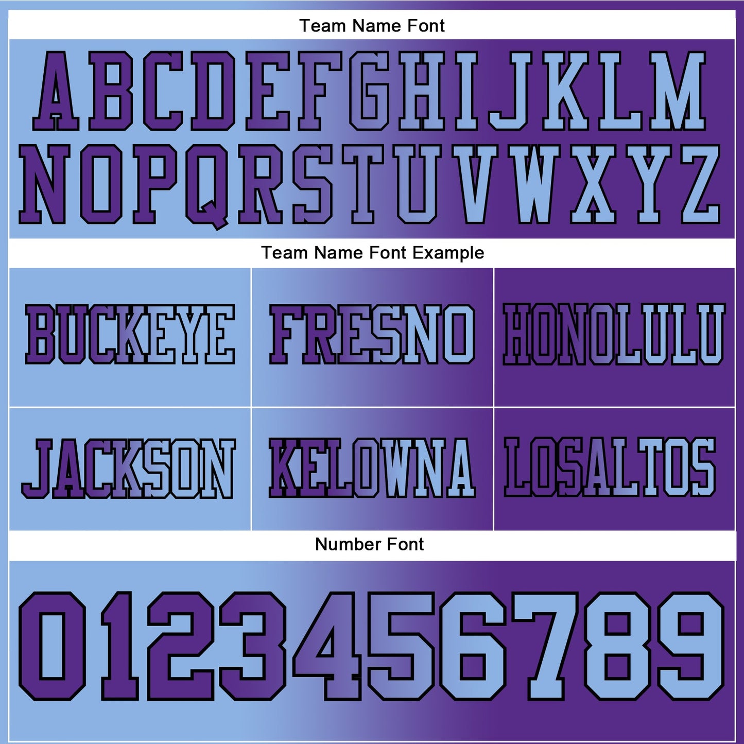 Custom Purple Light Blue-Black Authentic Gradient Fashion Football Jersey