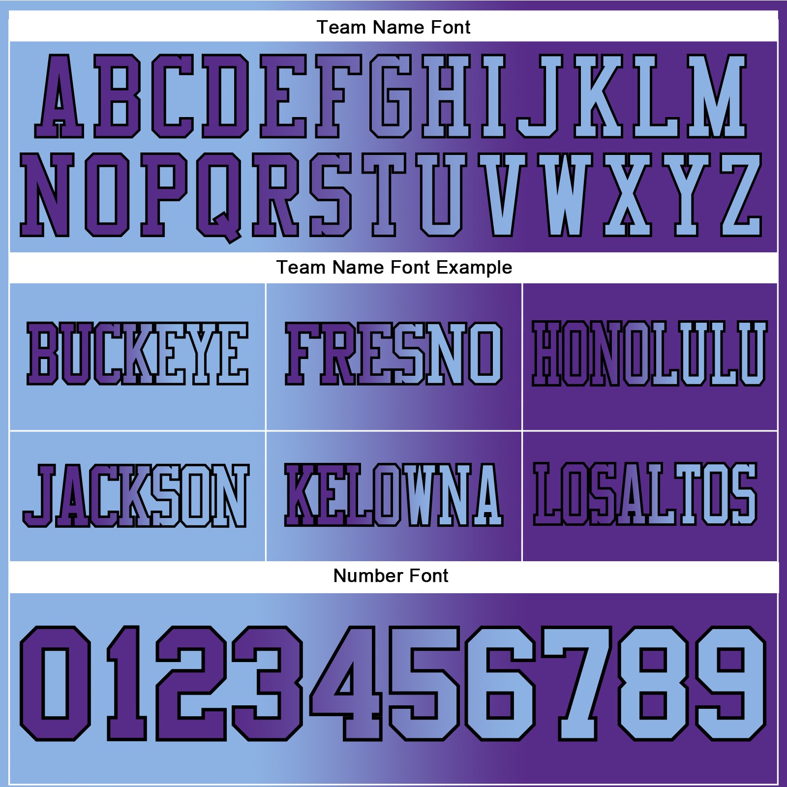 Custom Purple Light Blue-Black Authentic Gradient Fashion Football Jersey