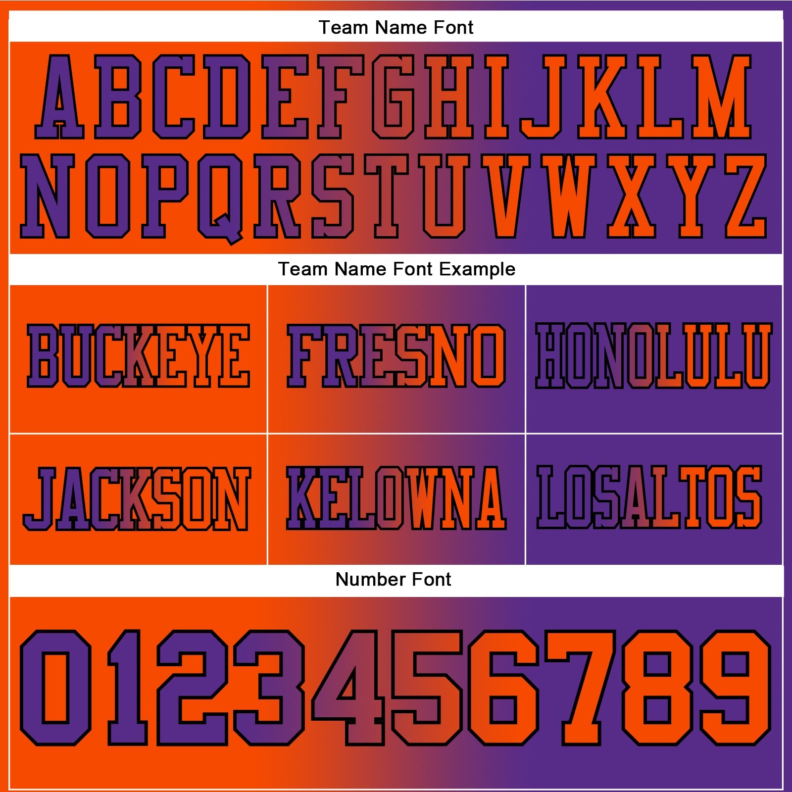 Custom Purple Orange-Black Authentic Gradient Fashion Football Jersey