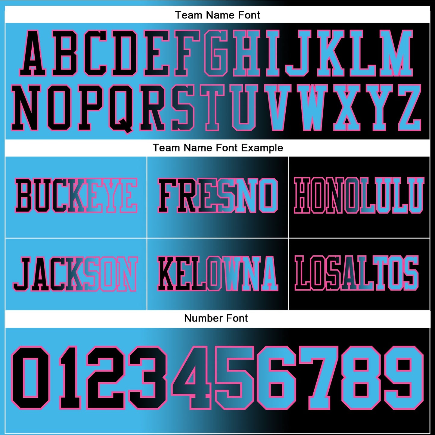 Custom Black Sky Blue-Pink Authentic Gradient Fashion Football Jersey