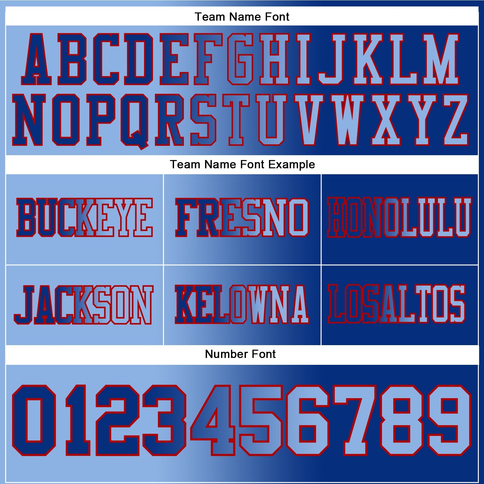 Custom Royal Light Blue-Red Authentic Gradient Fashion Football Jersey
