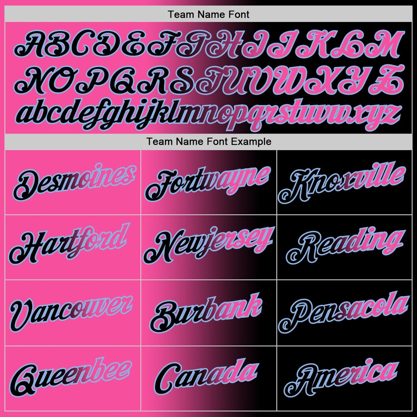 Custom Black Pink-Light Blue Gradient Fashion Performance T-Shirt