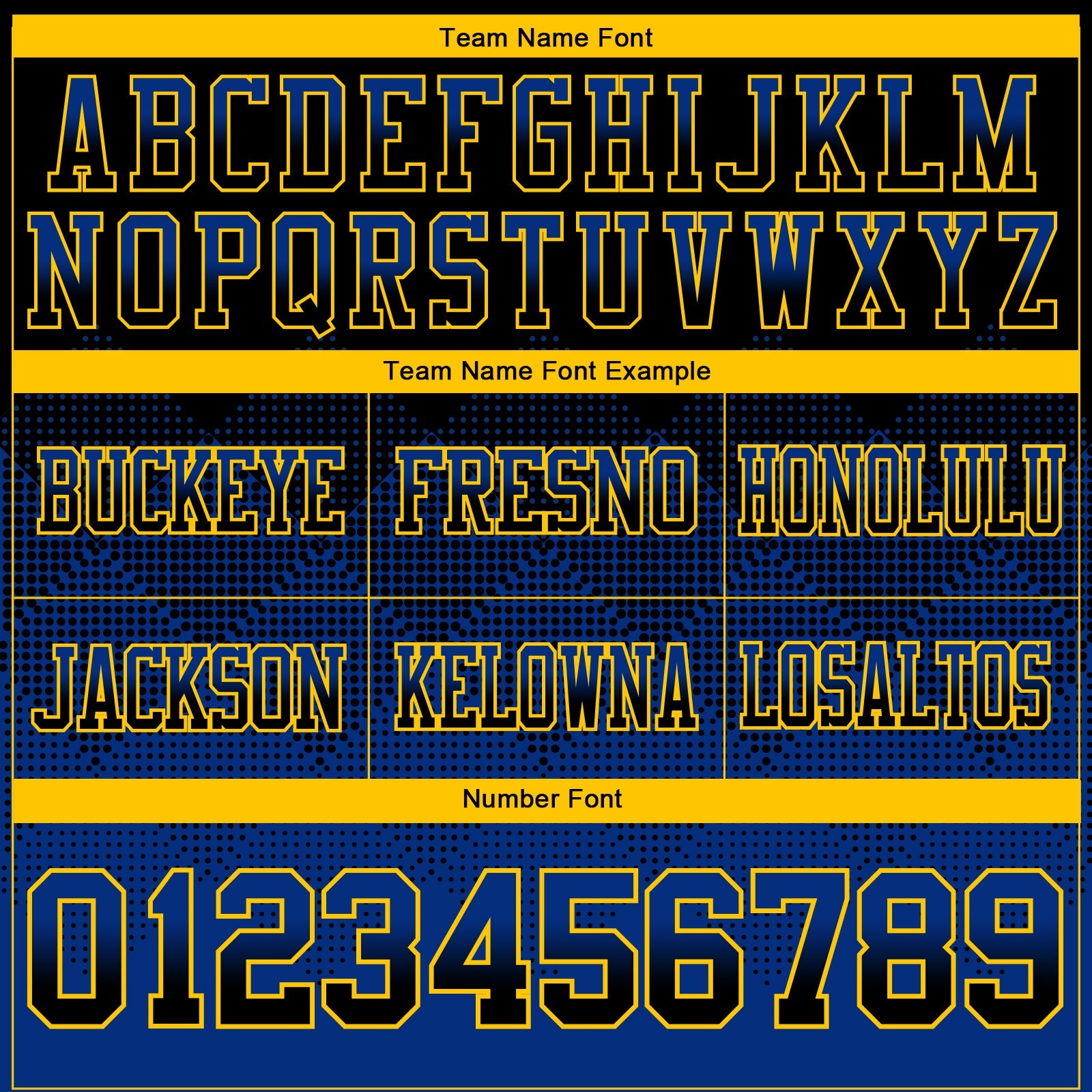 Custom Black Royal-Yellow Authentic Gradient Square Shape 7V7 Flag Football Jersey