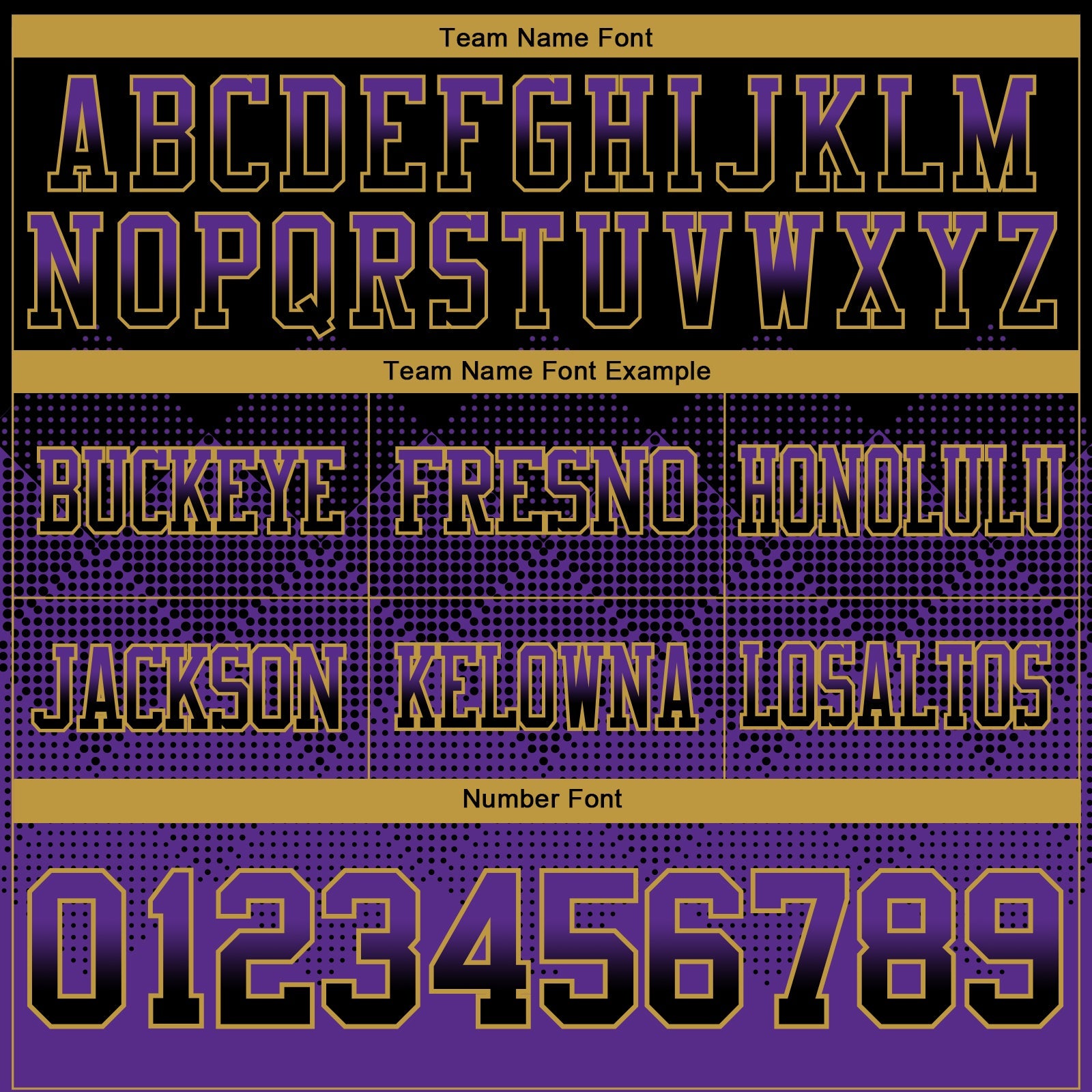 Custom Black Purple-Old Gold Authentic Gradient Square Shape 7V7 Flag Football Jersey