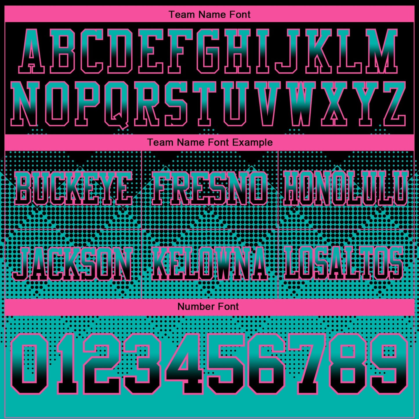 Custom Black Aqua-Pink Authentic Gradient Square Shape 7V7 Flag Football Jersey