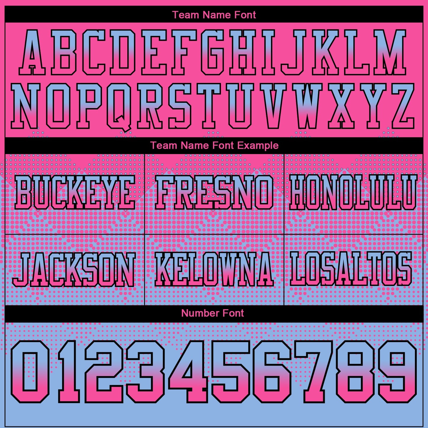 Custom Pink Light Blue-Black Authentic Gradient Square Shape 7V7 Flag Football Jersey