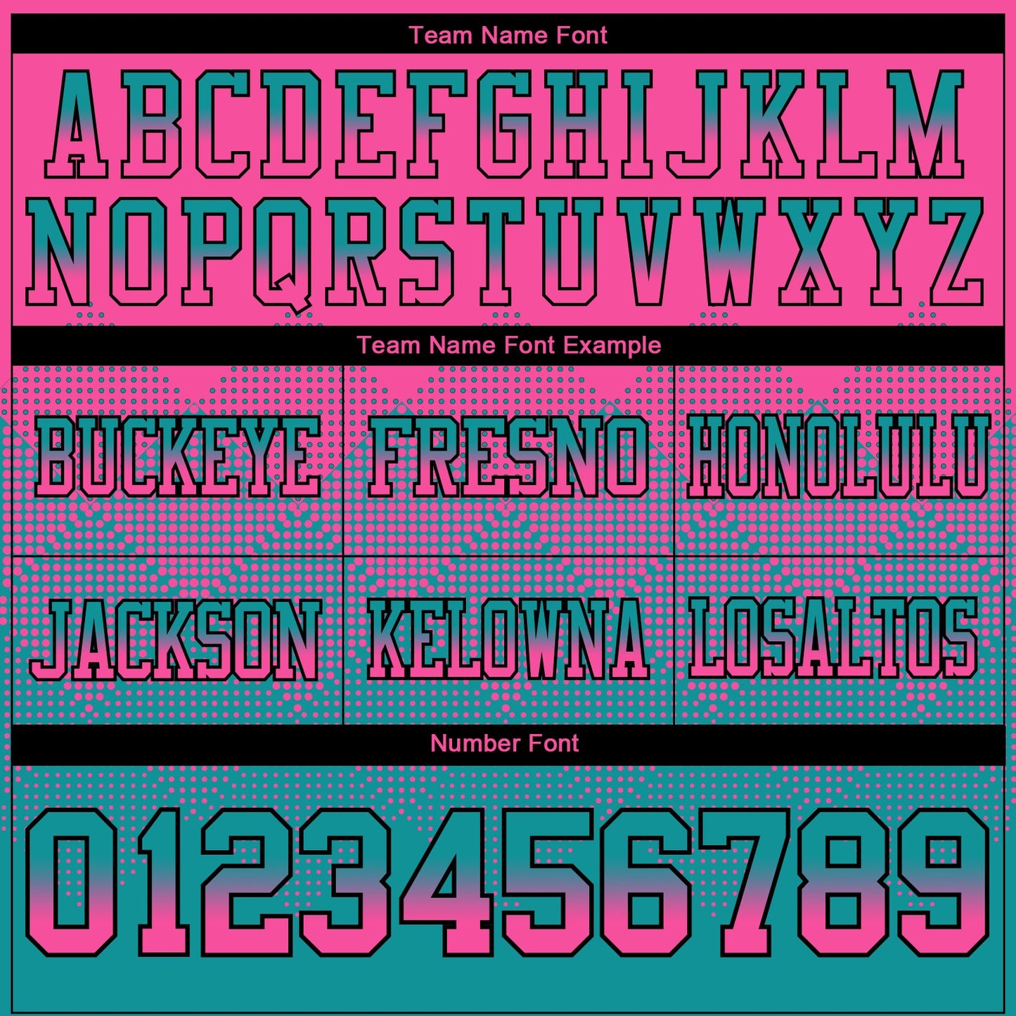 Custom Pink Teal-Black Authentic Gradient Square Shape 7V7 Flag Football Jersey