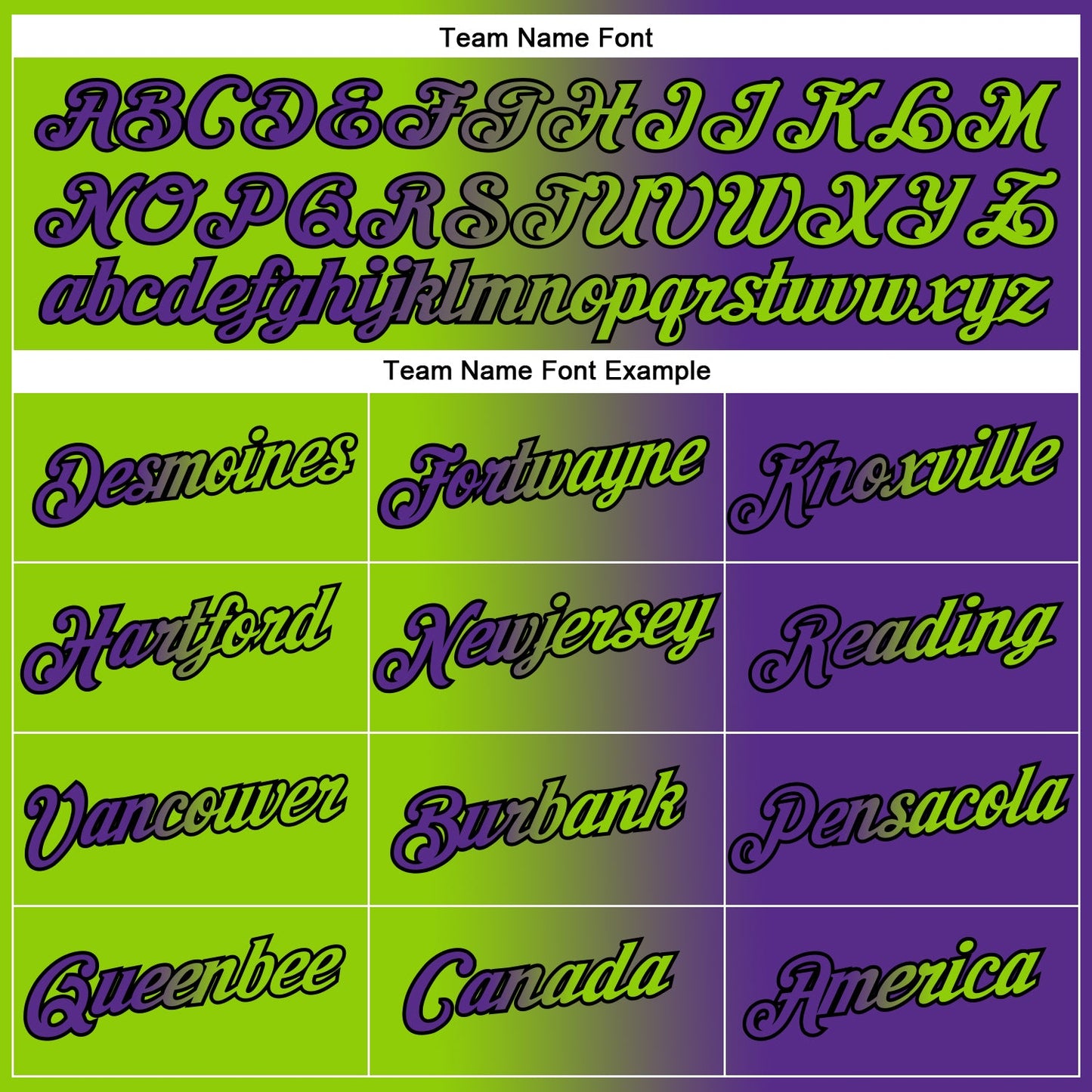 Custom Purple Neon Green-Black Gradient Fashion Performance T-Shirt
