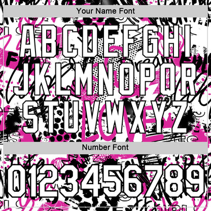 Custom Graffiti Pattern White-Black 3D Performance T-Shirt