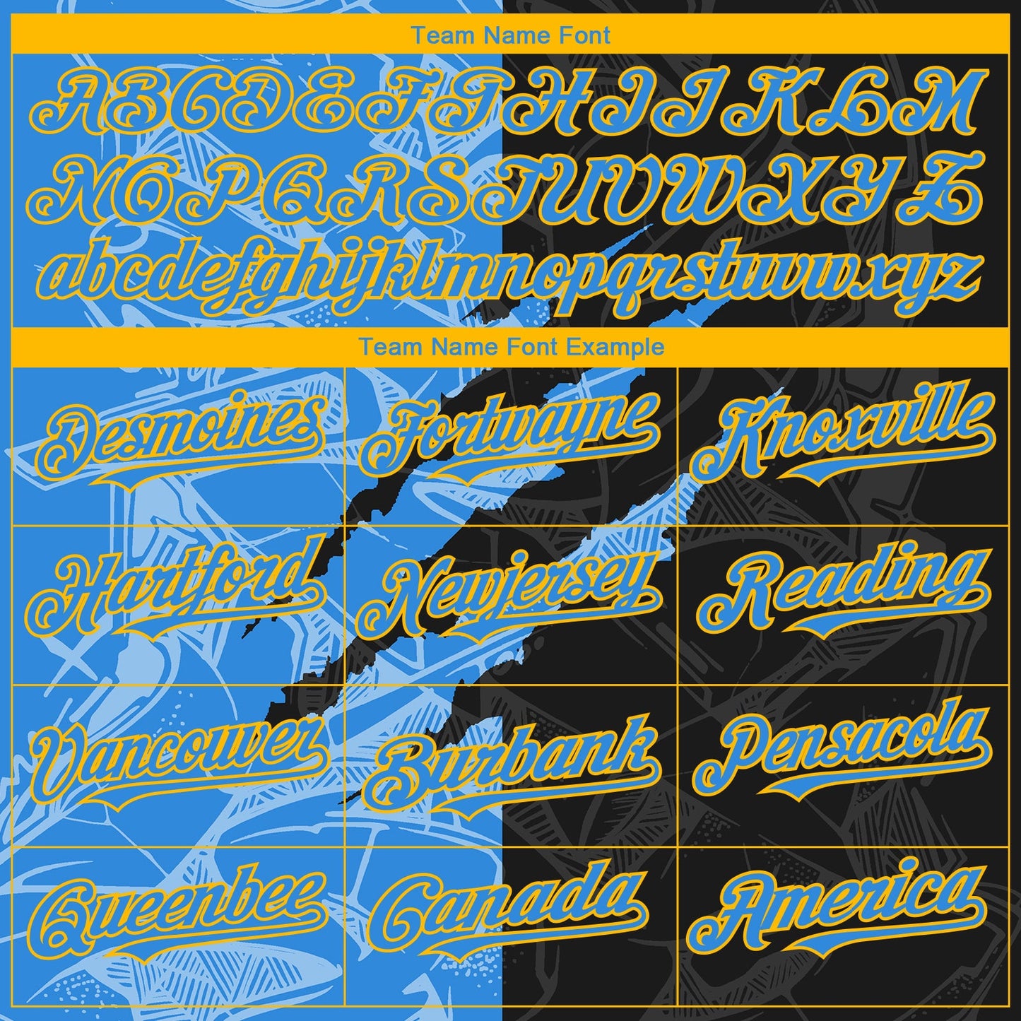 Custom Stitched Graffiti Pattern Black Powder Blue-Gold 3D Scratch Sports Pullover Sweatshirt Hoodie