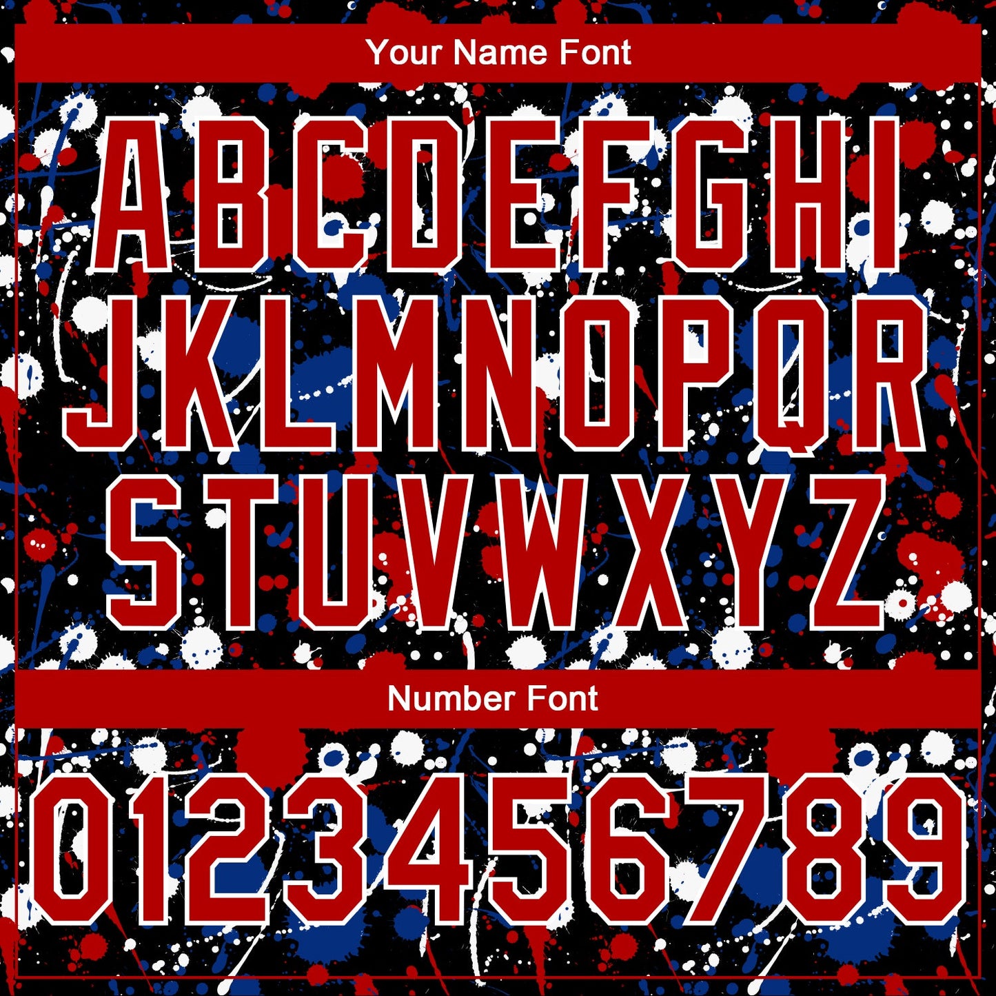 Custom Stitched Graffiti Pattern Red Black-White 3D Splash Grunge Art Sports Pullover Sweatshirt Hoodie