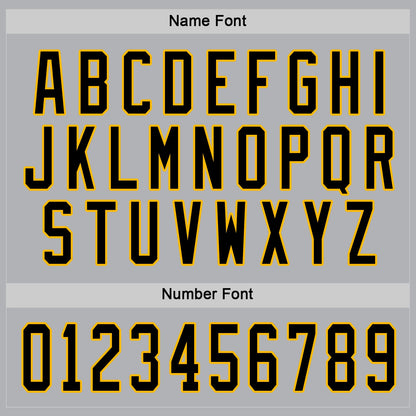 Custom Gray Black-Gold Hockey Jersey