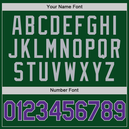 Custom Green Purple-Gray Authentic Throwback Basketball Jersey