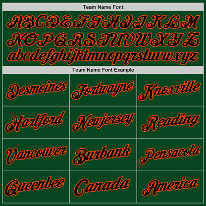 Custom Green Black-Orange Authentic Throwback Basketball Jersey