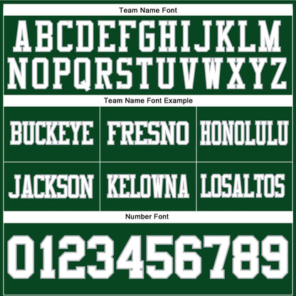 Custom Green White-Gray Authentic Football Jersey