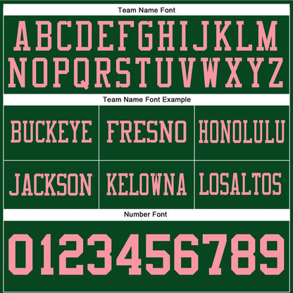 Custom Green Medium Pink Authentic Football Jersey