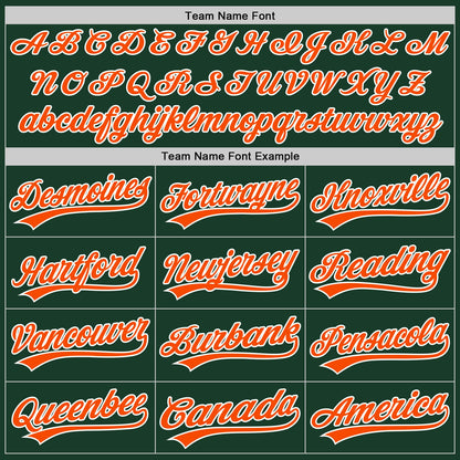 Custom Stitched Green Orange-White Baseball Pullover Sweatshirt Hoodie