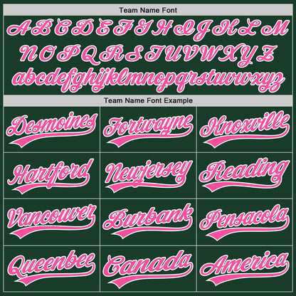 Custom Stitched Green Pink-White Baseball Pullover Sweatshirt Hoodie