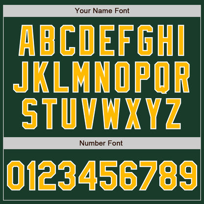Custom Stitched Green Gold-White Baseball Pullover Sweatshirt Hoodie