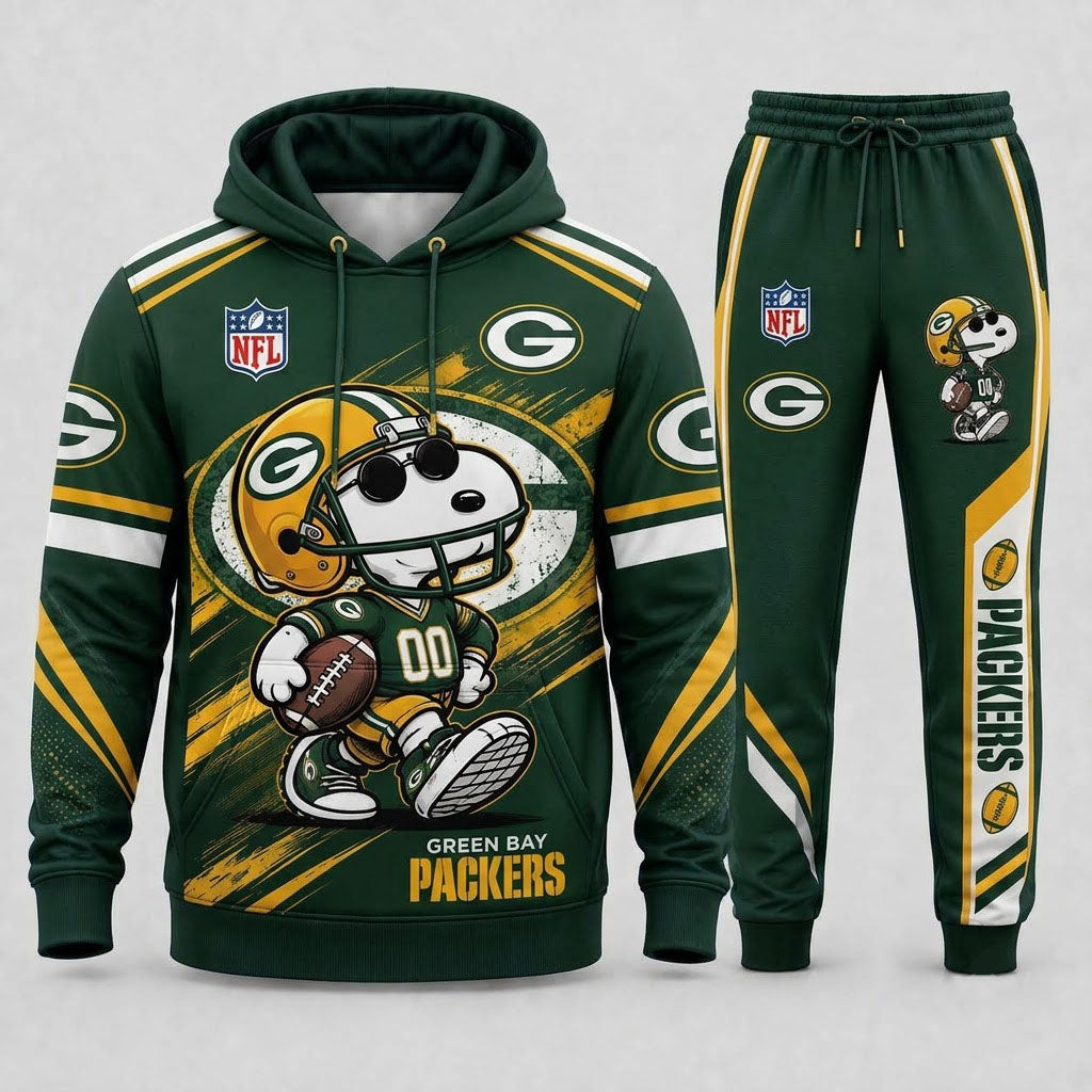 Snoopy NFL Fan Set — Hoodie & Sweatpants | All 32 Football Teams Available
