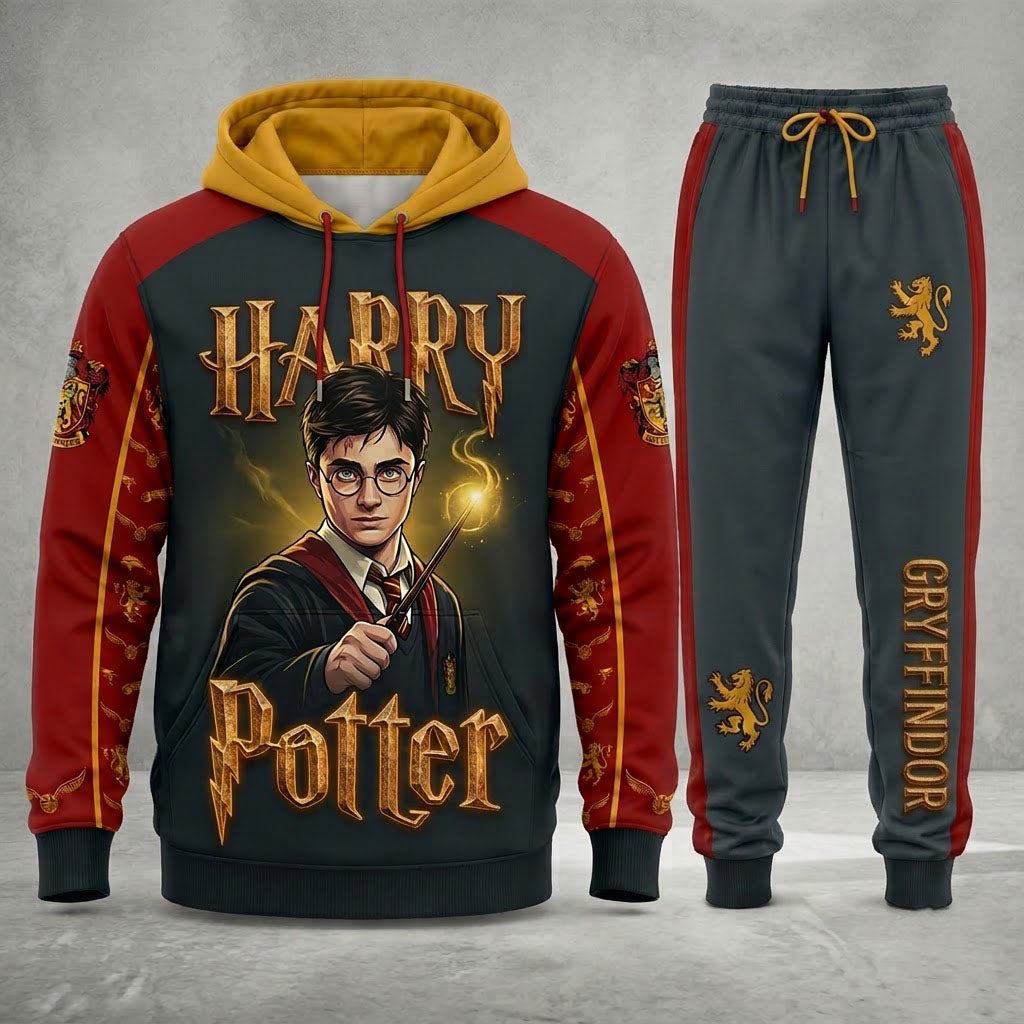 Limited Edition Magic Wizard Fan Set — Hoodie & Sweatpant Set | Fantasy Movie Gift - Custom Fan Apparel Image 1
