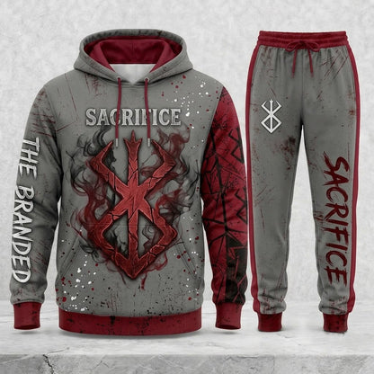 Limited Edition Black Swordsman Fan Set — Hoodie & Sweatpant Set | Dark Fantasy Gift - Custom Fan Apparel Image 4