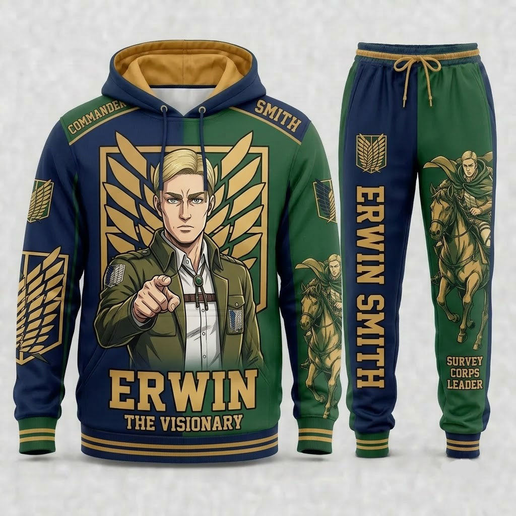 Limited Edition Titan Anime Fan Set — Hoodie & Sweatpants - Custom Fan Apparel Image 5