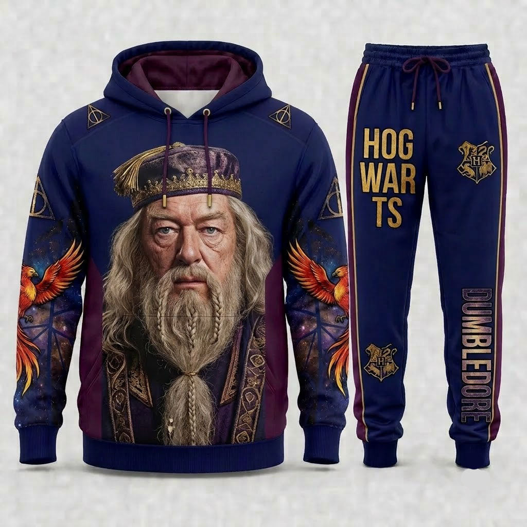 Limited Edition Magic Wizard Fan Set — Hoodie & Sweatpant Set | Fantasy Movie Gift - Custom Fan Apparel Image 2