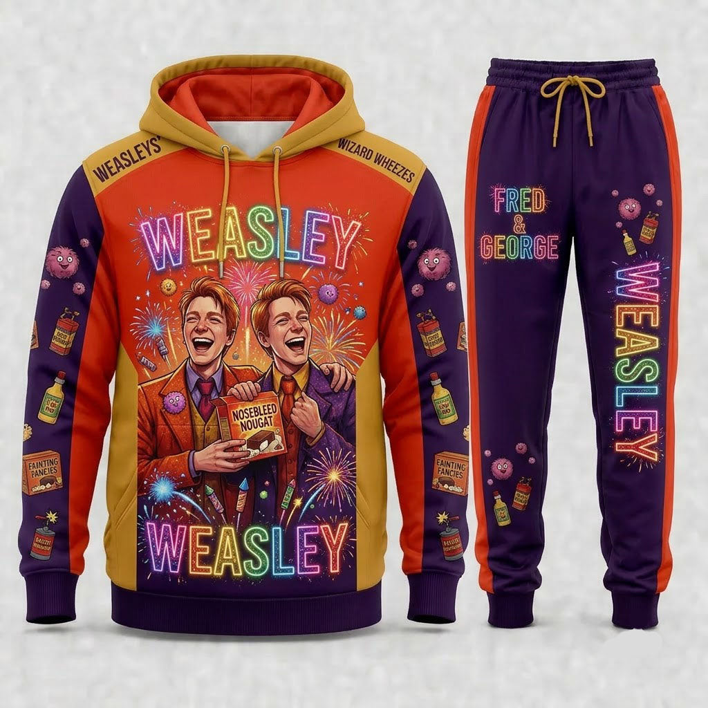 Limited Edition Magic Wizard Fan Set — Hoodie & Sweatpant Set | Fantasy Movie Gift - Custom Fan Apparel Image 3