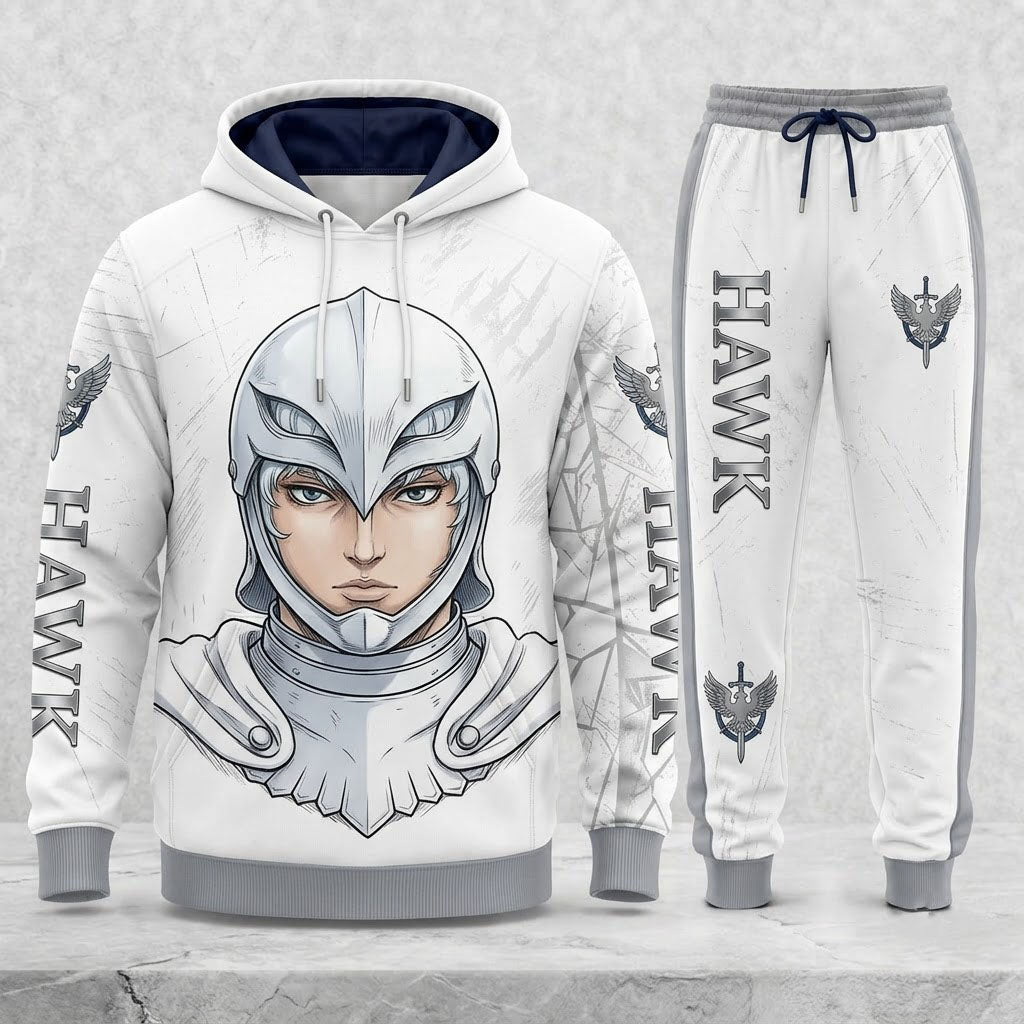 Limited Edition Black Swordsman Fan Set — Hoodie & Sweatpant Set | Dark Fantasy Gift - Custom Fan Apparel Image 6