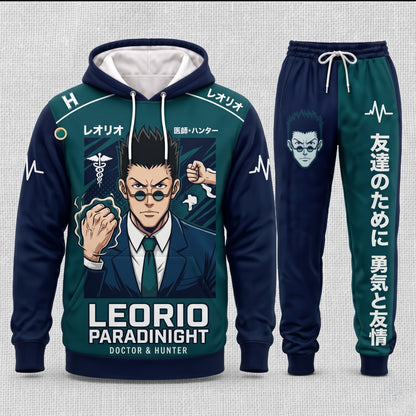 Anime Hunter Hoodie & Sweatpants Set — Manga Inspired Tracksuit — Character Graphic Jogger Set for A - Custom Fan Apparel Image 11