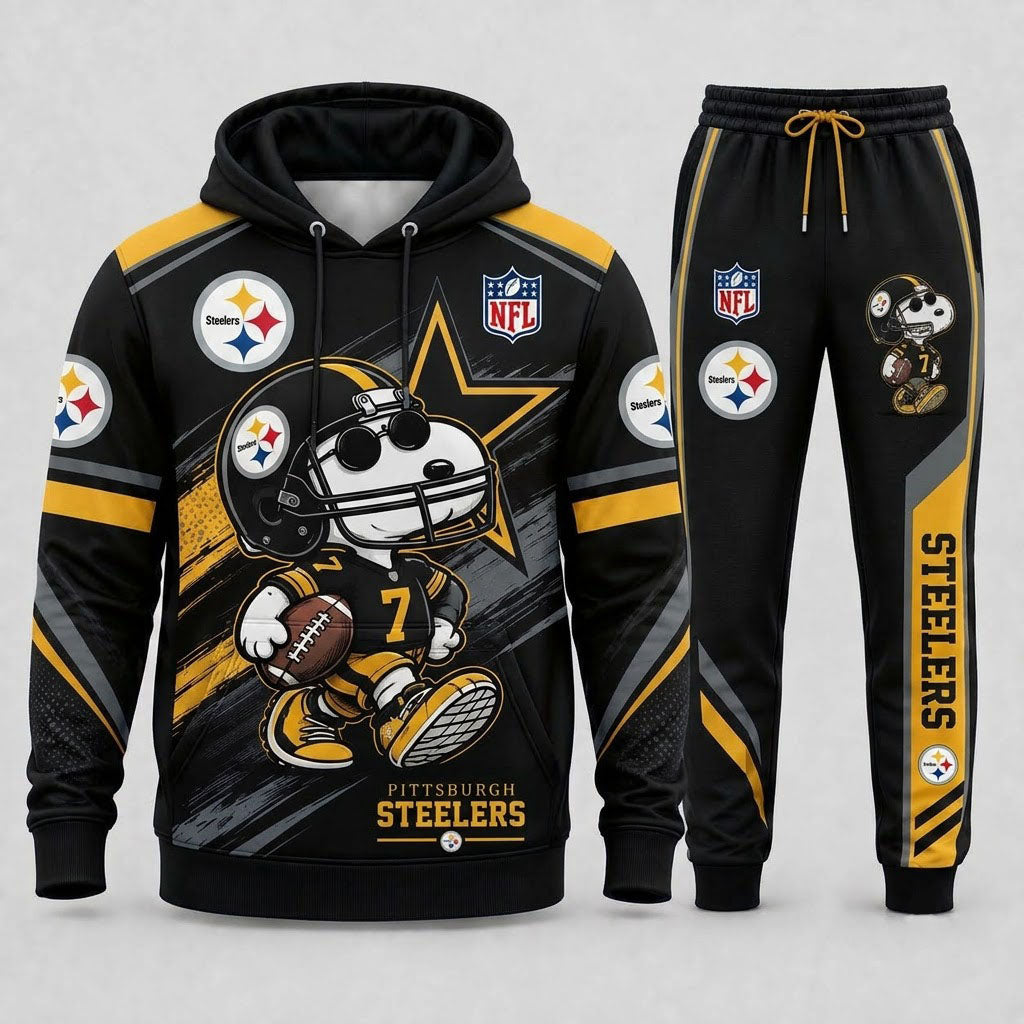 Snoopy NFL Fan Set — Hoodie & Sweatpants | All 32 Football Teams Available