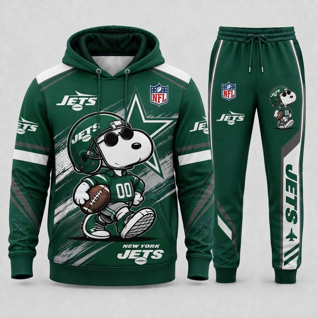Snoopy NFL Fan Set — Hoodie & Sweatpants | All 32 Football Teams Available